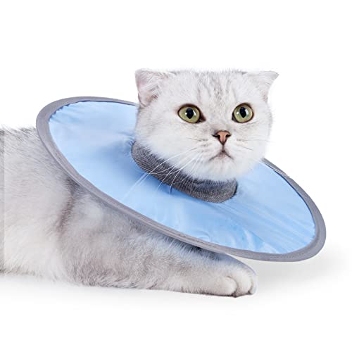 Katzenhalsband, Katzenzapfen nach Operationen, verstellbares Katzenhalsband, Elisabethanisches Halsband, für Kätzchen und Katzen, Blau von Blue Dream Island