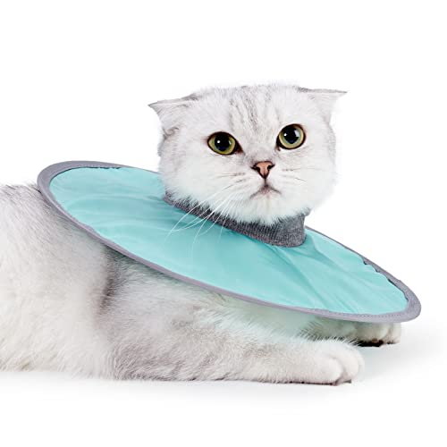 Katzenhalsband, Katzenzapfen nach Operationen, verstellbares Katzenhalsband, Elisabethanisches Halsband, für Kätzchen und Katzen, Grün von Blue Dream Island
