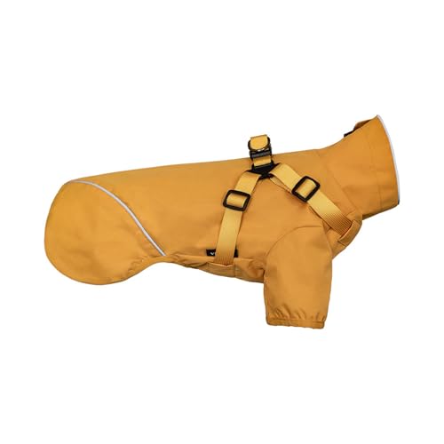 Regenmantel für kleine Hunde, leicht, wasserdicht, mit reflektierenden Streifen, verstellbarer Hundeponcho mit 2 Beinen, für kleine, mittelgroße Hunde, Größe S (Grau) von Blue Dream Island