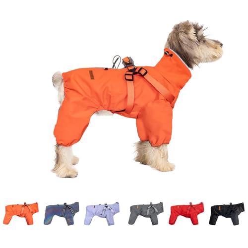 Regenmantel für kleine Hunde, verstellbar, mit 4 Beinen, wasserdicht, winddicht, reflektierend, für kleine und mittelgroße Hunde, Größe XL, Orange Regenmantel für kleine Hunde, verstellbar, mit 4 Beinen, wasserdicht, winddicht, reflektierend, für kleine und mittelgroße Hunde, Größe XL, Orange von Blue Dream Island