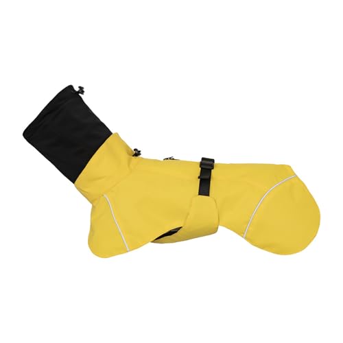 Regenmantel für kleine Hunde mit Ohrenschützer, 2-in-1, leichte, wasserdichte Regenbekleidung mit Traktionsloch, verstellbarer, reflektierender Haustierponcho für kleine, mittelgroße Hunde, Größe 3XL von Blue Dream Island