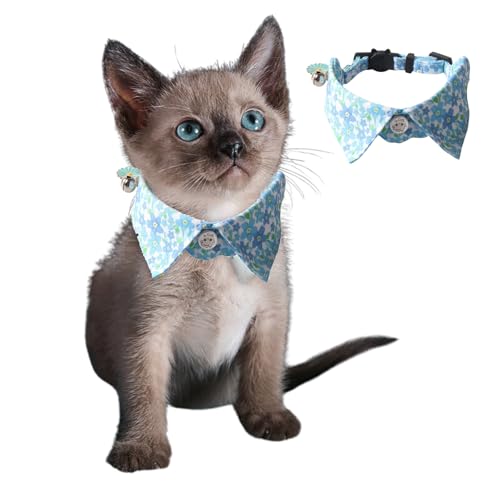 Süßes Hundehalsband für kleine Hunde mit Glöckchen-Anhänger, verstellbar, Schnellverschluss, Haustier-Shirt-Halsband mit D-Ring für Katzen, Welpen, kleine Hunde, Hellblau Süßes Hundehalsband für kleine Hunde mit Glöckchen-Anhänger, verstellbar, Schnellverschluss, Haustier-Shirt-Halsband mit D-Ring für Katzen, Welpen, kleine Hunde, Hellblau von Blue Dream Island