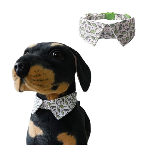 Süßes Hundehalsband für kleine Hunde mit Glöckchen-Anhänger, verstellbar, Schnellverschluss, Haustier-Shirt-Halsband mit D-Ring für Katzen, Welpen, kleine Hunde, grüner Dinosaurier Süßes Hundehalsband für kleine Hunde mit Glöckchen-Anhänger, verstellbar, Schnellverschluss, Haustier-Shirt-Halsband mit D-Ring für Katzen, Welpen, kleine Hunde, grüner Dinosaurier von Blue Dream Island