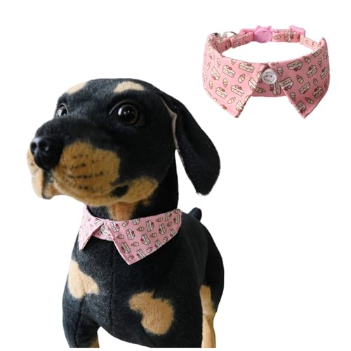Süßes Hundehalsband für kleine Hunde mit Glöckchen-Anhänger, verstellbar, Schnellverschluss, Haustier-Shirt-Halsband mit D-Ring für Katzen, Welpen, kleine Hunde, rosa Kuchen Süßes Hundehalsband für kleine Hunde mit Glöckchen-Anhänger, verstellbar, Schnellverschluss, Haustier-Shirt-Halsband mit D-Ring für Katzen, Welpen, kleine Hunde, rosa Kuchen von Blue Dream Island