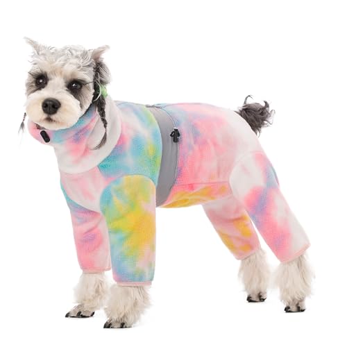 Warme Winterkleidung für Hunde, vollständige Abdeckung, Fleece-Einteiler, Schlafanzug, verstellbare Brust, reflektierende Streifen, Hunde-Jumpsuit, vierbeinige Kleidung für kleine, mittelgroße Hunde, Warme Winterkleidung für Hunde, vollständige Abdeckung, Fleece-Einteiler, Schlafanzug, verstellbare Brust, reflektierende Streifen, Hunde-Jumpsuit, vierbeinige Kleidung für kleine, mittelgroße Hunde, von Blue Dream Island