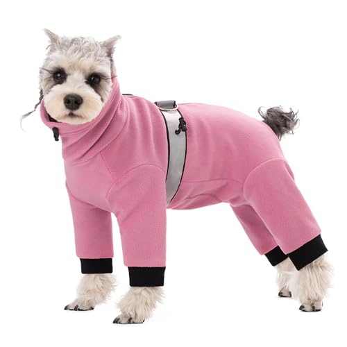 Warme Winterkleidung für Hunde, vollständige Abdeckung, Fleece-Einteiler, Schlafanzug, verstellbare Brust, reflektierende Streifen, Hunde-Jumpsuit, vierbeinige Kleidung für kleine und mittelgroße Warme Winterkleidung für Hunde, vollständige Abdeckung, Fleece-Einteiler, Schlafanzug, verstellbare Brust, reflektierende Streifen, Hunde-Jumpsuit, vierbeinige Kleidung für kleine und mittelgroße von Blue Dream Island