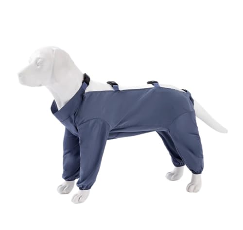 Wasserdichte Hose für Hunde, schmutzabweisend, Bauchschutz, Outdoor-Spaziergänge, Kleidung, 4-Bein, staubdichter Overall für kleine, mittelgroße und große Hunde, Größe 9XL (Blau) von Blue Dream Island
