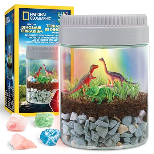 NATIONAL Geographic Dinosaurier-Terrarium für Kinder – Leuchtendes Terrarium mit LED, Dino-Habitat mit echten Pflanzen und Gesteinsproben Bauen, Wissenschaftsspielzeug NATIONAL Geographic Dinosaurier-Terrarium für Kinder – Leuchtendes Terrarium mit LED, Dino-Habitat mit echten Pflanzen und Gesteinsproben Bauen, Wissenschaftsspielzeug von Blue Marble