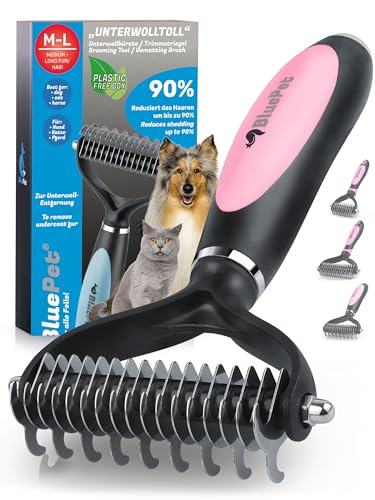BluePet UnterwollToll Hundebürste langhaar & Katzenbürste langhaar I Unterwollkamm entfernt Unterwolle & Verfilzungen I Deckhaarschutz & Knoten Entfernen I Unterfellbürste für Fellwechsel BluePet UnterwollToll Hundebürste langhaar & Katzenbürste langhaar I Unterwollkamm entfernt Unterwolle & Verfilzungen I Deckhaarschutz & Knoten Entfernen I Unterfellbürste für Fellwechsel von BluePet