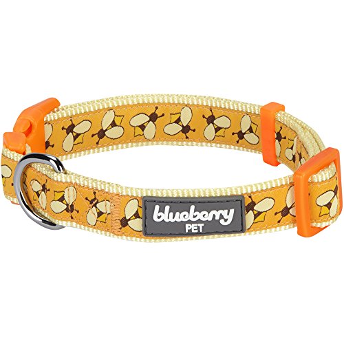 Blueberry Pet Statement Fleißige Bienchen Designer Hundehalsband, Hals 37cm-50cm, M, Verstellbare Halsbänder für Hunde Blueberry Pet Statement Fleißige Bienchen Designer Hundehalsband, Hals 37cm-50cm, M, Verstellbare Halsbänder für Hunde von Blueberry Pet