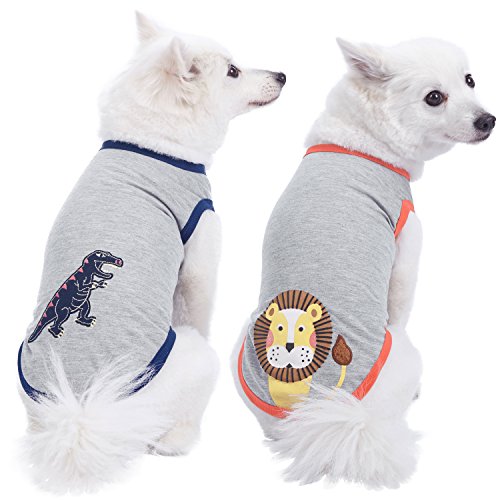 Blueberry Pet Weich & Angenehm Zoospaß Baumwoll-Mischgewebe Hundeshirts, Rückenlänge 36cm, Doppelpackung Bekleidung für Hunde Blueberry Pet Weich & Angenehm Zoospaß Baumwoll-Mischgewebe Hundeshirts, Rückenlänge 36cm, Doppelpackung Bekleidung für Hunde von Blueberry Pet