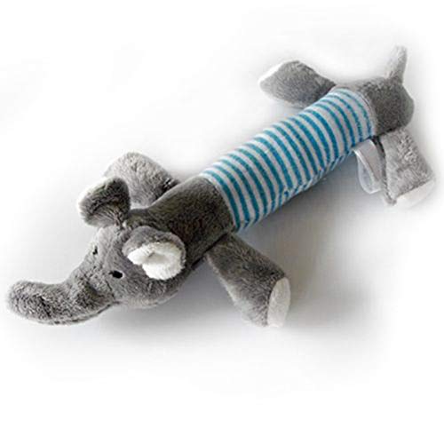 Hund Quietschende Kauen Spielzeug Keine Füllung Hund Spielzeug Plüsch Tier Hundespielzeug für Kleine Medium Hund Grau Elefant von Bluelanss