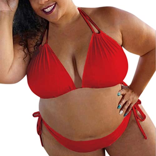 Badeanzug Plus Size Damen Große Größen Bikini Bademode Übergröße Bikini Set Mollige Triangel Gepolstert Oberteil High Waist Bikinislips Shorts Sexy Einfarbig Bikini Set Badeanzug Träger Triangel BH Badeanzug Plus Size Damen Große Größen Bikini Bademode Übergröße Bikini Set Mollige Triangel Gepolstert Oberteil High Waist Bikinislips Shorts Sexy Einfarbig Bikini Set Badeanzug Träger Triangel BH von Bluelucon