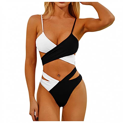 Bikini Damen Push Up Set High Cut Badeanzug High Waist Crossover Bademode Oberteil und Wickel Bikinihose Sexy Tiefer V Ausschnitt Sportlich Push Up Oberteil High Waist Strandbikini Zweiteiliger Bikini Damen Push Up Set High Cut Badeanzug High Waist Crossover Bademode Oberteil und Wickel Bikinihose Sexy Tiefer V Ausschnitt Sportlich Push Up Oberteil High Waist Strandbikini Zweiteiliger von Bluelucon