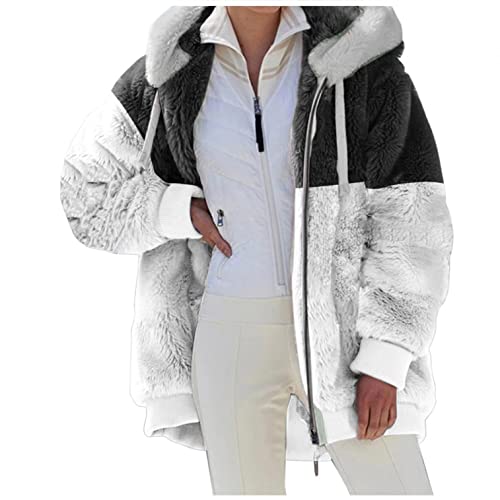 Bluelucon Plüschjacke für Frauen Niedlichen Hoodies Fleece Pullover Herbst Coat Teddymantel Herbst Winter Hoodie Jacke Sweatshirt Knopfleist Mantel mit Taschen Asymmetrische Sweatmantel Strickjacke Bluelucon Plüschjacke für Frauen Niedlichen Hoodies Fleece Pullover Herbst Coat Teddymantel Herbst Winter Hoodie Jacke Sweatshirt Knopfleist Mantel mit Taschen Asymmetrische Sweatmantel Strickjacke von Bluelucon