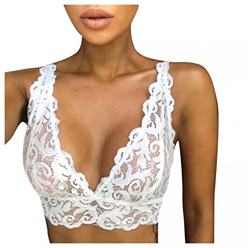 Damen Spitzen BH ohne Bügel Gepolstert Yoga Spitze BH Bralette Bra Top Rücken-Design Baumwolle Innenseite Sport BH mit Vorderverschluss Bralette Bustier Bequemer Gepolstert Ungepolstert Lace Bra B280 Damen Spitzen BH ohne Bügel Gepolstert Yoga Spitze BH Bralette Bra Top Rücken-Design Baumwolle Innenseite Sport BH mit Vorderverschluss Bralette Bustier Bequemer Gepolstert Ungepolstert Lace Bra B280 von Bluelucon
