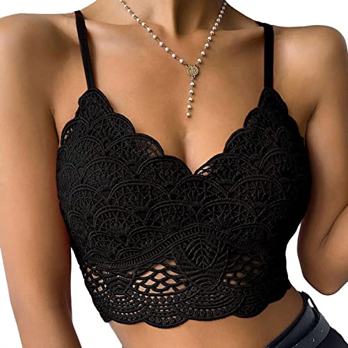 Damen Sport BH Übergröße Nahtlose Push Up Ohne Bügel Spitze Bra Gepolstert Komfort Bustier Seamless Weich Unterwäsche für Fitness Yoga Laufen Sport-BH Unterwäsche Spitzen-BH Nahtlose Bralette BL293 von Bluelucon