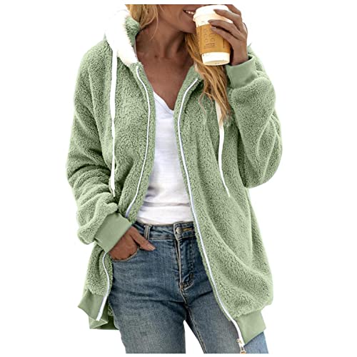 Damen Teddyfleece Plüschjacke Jacke mit Kapuze Große Größen Winter Lässig Mode Winter Flauschig Langarm Oversize Sweatshirt Plüschjacke Winterjacke Teddy Warm Hoodie Kurz Pullover Mit Kapuze Damen Teddyfleece Plüschjacke Jacke mit Kapuze Große Größen Winter Lässig Mode Winter Flauschig Langarm Oversize Sweatshirt Plüschjacke Winterjacke Teddy Warm Hoodie Kurz Pullover Mit Kapuze von Bluelucon