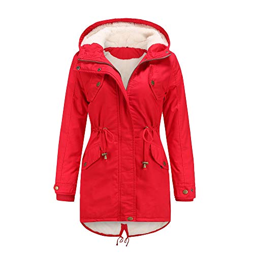 Fleecejacke Winterjacken Damen Mantal Parka PlüSchmantel Dicke Cardigan Strickjacke Kordel Kapuzenpullover Taschen Kapuzen Sweatshirt Herbst Winter Kapuzenjacke Leicht Bequemer Sportbekleidung von Bluelucon