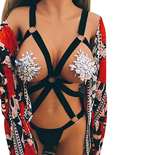 Sexy Frauen Harness Käfig BH Bandage Hohl Träger Dessous Gothic Neckholder Strappy Halter Bra Bustier Top, Woman Sexy Underwear Dessous UnterwäSche Lingerie ReizwäSche Nachthemd Spitze Pyjama Korsett Sexy Frauen Harness Käfig BH Bandage Hohl Träger Dessous Gothic Neckholder Strappy Halter Bra Bustier Top, Woman Sexy Underwear Dessous UnterwäSche Lingerie ReizwäSche Nachthemd Spitze Pyjama Korsett von Bluelucon