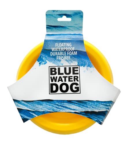 Bluewater Dog Frisbee Schwimmend Wasserdicht Leichter Haltbarer Schaumstoff Aerodynamische Scheibe für Mittlere und Große Hunde - Frisbee zum Apportieren Fangen Dock Tauchen Spielen 8,5 Zoll (Gelb) von Bluewater Dog