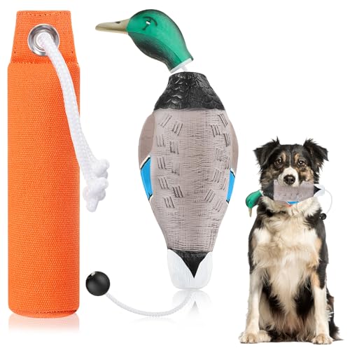 Blueweenly 2 Stück Segeltuch-Schnuller, Entenschnuller, Spielzeug für Jagd, Retriever, Hundetraining, Outdoor-Training, Spielzeug, Jagd-Entenerkennung, Trainer von Blueweenly