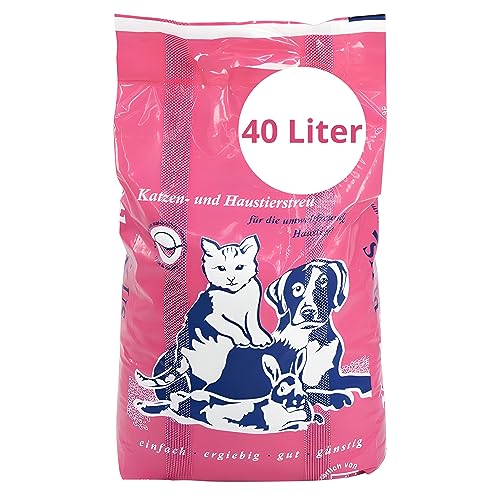 Katzenstreu 40 Liter Mineralisches Klumpstreu für Katzen Optimale Hygiene, Haut- und Fellfreundlich, Überragende Saugkraft, Umweltfreundlich, Geringes Gewicht von Blumixx