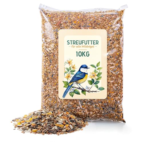 Vogelfutter 10kg – Winterfutter & Ganzjahresfutter – Wildvogelfutter Streufutter mit Sonnenblumenkernen, Getreide & Weizen – Proteinreich für Meisen, Spatzen & Rotkehlchen – Für Vogelhaus & Garten Vogelfutter 10kg – Winterfutter & Ganzjahresfutter – Wildvogelfutter Streufutter mit Sonnenblumenkernen, Getreide & Weizen – Proteinreich für Meisen, Spatzen & Rotkehlchen – Für Vogelhaus & Garten von Blumixx