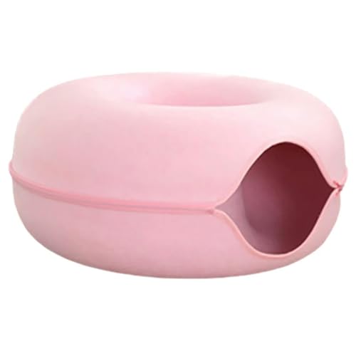 Donut-Katzenbett für 2 Katzen, abnehmbarer Haustier-Katzentunnel, interaktives Spielspielzeug, Filz, für den Innenbereich, Kätzchen, Sport-Katzenzubehör Donut-Katzenbett für 2 Katzen, abnehmbarer Haustier-Katzentunnel, interaktives Spielspielzeug, Filz, für den Innenbereich, Kätzchen, Sport-Katzenzubehör von Blushink