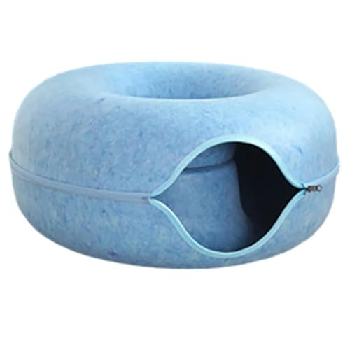Donut-Katzenbett für 2 Katzen, abnehmbarer Haustier-Katzentunnel, interaktives Spielspielzeug, Filz, für den Innenbereich, Kätzchen, Sport-Katzenzubehör Donut-Katzenbett für 2 Katzen, abnehmbarer Haustier-Katzentunnel, interaktives Spielspielzeug, Filz, für den Innenbereich, Kätzchen, Sport-Katzenzubehör von Blushink