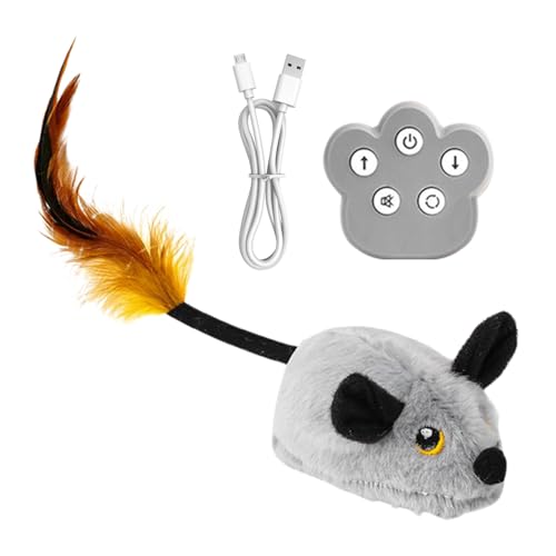 Bmdjdq Electric R-at-Katzenspielzeug, Plüschkatzepuppe, Kätzchenspielvorräte, Licht- Und Soundeffekte, Fernbedienungsfunktion, 32x6x6 cm Für Indoor- Und Outdoor-Spiele, Alle Rassen Bmdjdq Electric R-at-Katzenspielzeug, Plüschkatzepuppe, Kätzchenspielvorräte, Licht- Und Soundeffekte, Fernbedienungsfunktion, 32x6x6 cm Für Indoor- Und Outdoor-Spiele, Alle Rassen von Bmdjdq