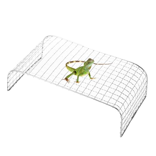Eidechsenliege Hängematte | Edelstahl Bartdrache Mesh Klettern Hängematte - Aquarien Dekoration Reptilien Ruhespielplatz für Frosch Hamster Schildkröte Rennmaus von Bmdjdq