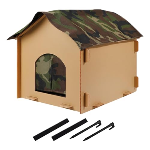 Faltbares Katzenhaus im Freien, wasserdichte und warme Katzenhütten für streunende Katzen, inklusive Isomatten und Nägeln, perfekte Unterstände für die Pflege von Menschen und Katzenrettung Faltbares Katzenhaus im Freien, wasserdichte und warme Katzenhütten für streunende Katzen, inklusive Isomatten und Nägeln, perfekte Unterstände für die Pflege von Menschen und Katzenrettung von Bmdjdq
