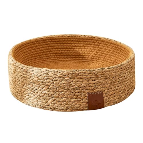 Gewebtes Katzenkorbbett, gemütliche Liege für Katzen und kleine Haustiere, Weiden-Hundebett mit Kratzbrett, ideales Kätzchenbett zum Ausruhen und Spielen, perfekt für Kaninchen, kleine Hunde und Gewebtes Katzenkorbbett, gemütliche Liege für Katzen und kleine Haustiere, Weiden-Hundebett mit Kratzbrett, ideales Kätzchenbett zum Ausruhen und Spielen, perfekt für Kaninchen, kleine Hunde und von Bmdjdq
