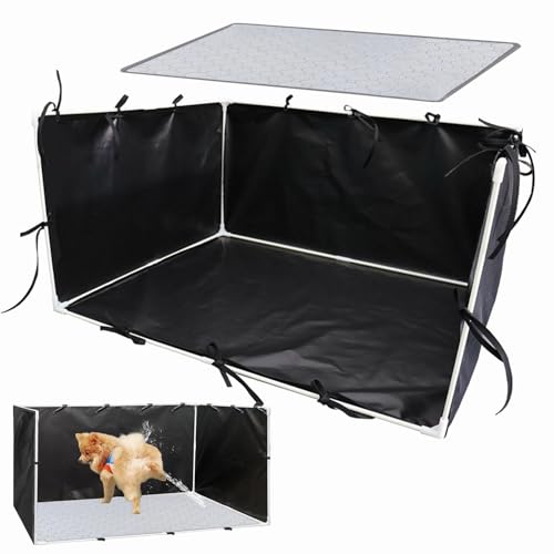 Großes sauberes Haustiergehege, Hunde-WC-Halter, Hunde-Toilettenzaun, leicht zu reinigen, verstellbar, 89 x 73 x 44 cm / 72 x 88 cm, für das Töpfchentraining Ihres Hundes, egal wo Sie sind Großes sauberes Haustiergehege, Hunde-WC-Halter, Hunde-Toilettenzaun, leicht zu reinigen, verstellbar, 89 x 73 x 44 cm / 72 x 88 cm, für das Töpfchentraining Ihres Hundes, egal wo Sie sind von Bmdjdq
