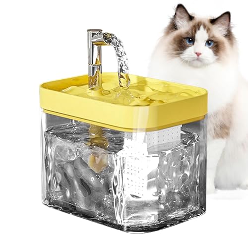 Haustier Brunnen Wassernapf Hund Trinkspender Haustier Wasserspender Automatischer Haustier Brunnen Haustier Hydration Station Automatisch Transparent Design Trinkspender für Kleine Mittlere Katzen von Bmdjdq