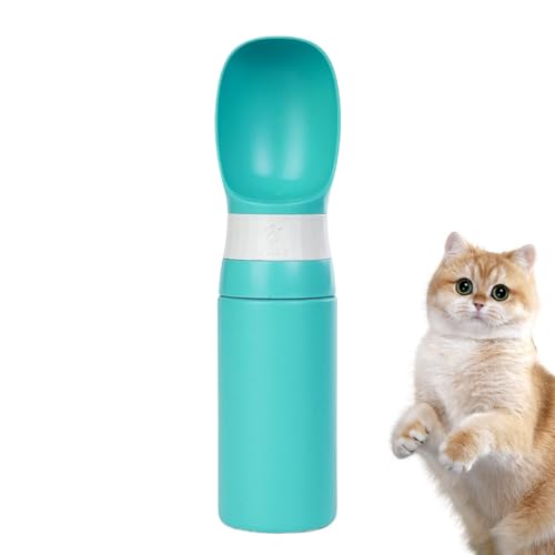 Hundetrinkflasche | 400ml Tragbarer Welpen Edelstahl Wasserspender | Auslaufsichere Tränke Für Reise Rucksack Outdoor Camping Auto Sommer Wandern Spaziergang von Bmdjdq