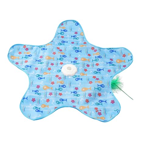 Interaktives Katzenspielzeug, Sternförmige Teether, Jagdspielspielzeug, Kaues Design, Drei Geschwindigkeiten, 62x62x6,8 Cm, Für Das Klettern Des Trainings Für Mentale Stimulationsklettern Für Kinderkr von Bmdjdq