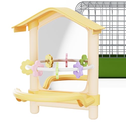 Papageienspiegel-Spielzeug, Sittich-Kauspielzeug, Vogelspielplatz-Set, stabile Materialien, interaktives Design, 16,4 x 15 x 20,7 cm, für drinnen, draußen, Hof, Garten, Terrasse, Hof Papageienspiegel-Spielzeug, Sittich-Kauspielzeug, Vogelspielplatz-Set, stabile Materialien, interaktives Design, 16,4 x 15 x 20,7 cm, für drinnen, draußen, Hof, Garten, Terrasse, Hof von Bmdjdq