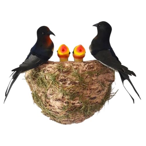 Simulation Vogelnest Set, Vogelnest Dekoration, Vogelnest Set, Garten Vogelnest, Vogelnest Set, Langlebig und Sicher Baumschmuck für Draußen, Rasen Ornamente Simulation Vogelnest Set, Vogelnest Dekoration, Vogelnest Set, Garten Vogelnest, Vogelnest Set, Langlebig und Sicher Baumschmuck für Draußen, Rasen Ornamente von Bmdjdq