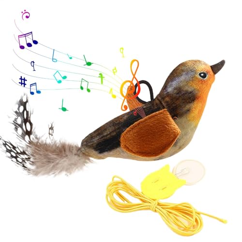 Zwitschernder Vogel Katzenspielzeug, Interaktives Kauspielzeug, Simuliertes Kätzchen-Gerät, Stressabbau, Leicht zu Reinigen, 11 cm, für gelangweilte Haustiere im Innenbereich Zwitschernder Vogel Katzenspielzeug, Interaktives Kauspielzeug, Simuliertes Kätzchen-Gerät, Stressabbau, Leicht zu Reinigen, 11 cm, für gelangweilte Haustiere im Innenbereich von Bmdjdq