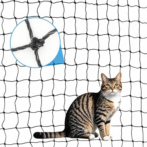 BnbnPup Katzennetz Für Balkon 4x3m | Bissfester Katzenschutz mit 3x3cm Maschen | Ohne Bohren & Mit Montagezubehör | Balkonnetz Drahtverstärkt für Fenster, Dachluken | Schwarz BnbnPup Katzennetz Für Balkon 4x3m | Bissfester Katzenschutz mit 3x3cm Maschen | Ohne Bohren & Mit Montagezubehör | Balkonnetz Drahtverstärkt für Fenster, Dachluken | Schwarz von BnbnPup