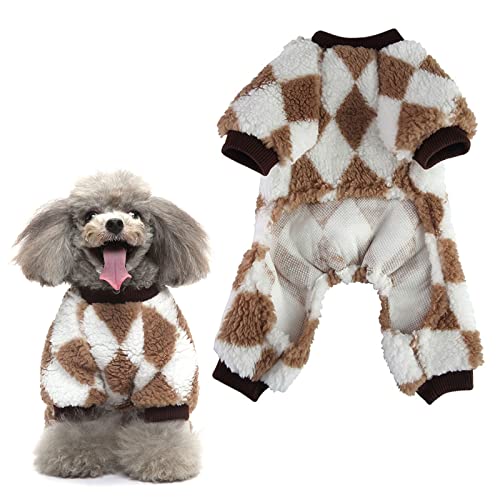 Bncxdc hundepullover, hundepullover kleine mittelgroße Hunde, superwarmer-kuscheliger-Hundepyjama für Chihuahua Kleidung, hundebademantel, französische Bulldogge Kleidung, Kaffee-XL von Bncxdc