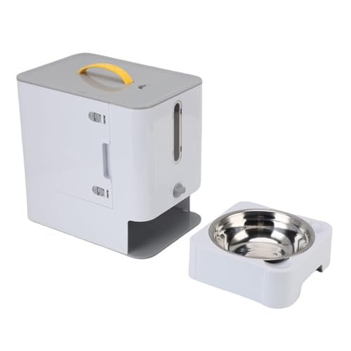 Bnineteenteam Haustier Troy Food Feeder, Multifunktionales Lagerbox, Transparentes Fenster Zum Überprüfen der Verbleibenden Lebensmittelspiegel für Lange Reisen (Gray) von Bnineteenteam