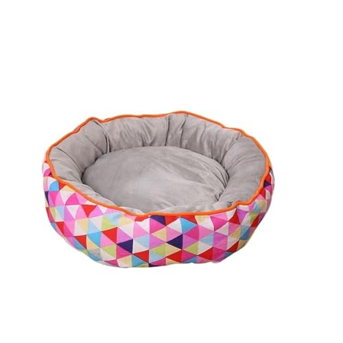 BoLinCo Heimtierbedarf Oxford Cloth Dream Color Kennel Teddy Pet Kennel Winterwarmer Zwinger (Color : Colorful, Size : L for Less Than 25kg) von BoLinCo