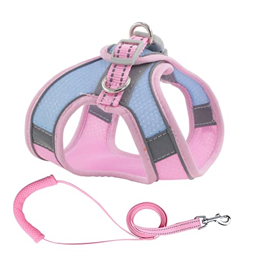 Sicherheitswesten Reflektierende Hundegeschirr Leine Set Nylon Haustier Katze Harness Hundeleine Verstellbare Haustiergurtweste for Welpen Medium Hund Haustierbedarf Reflektierende Westen (Color : Bl von BoNene