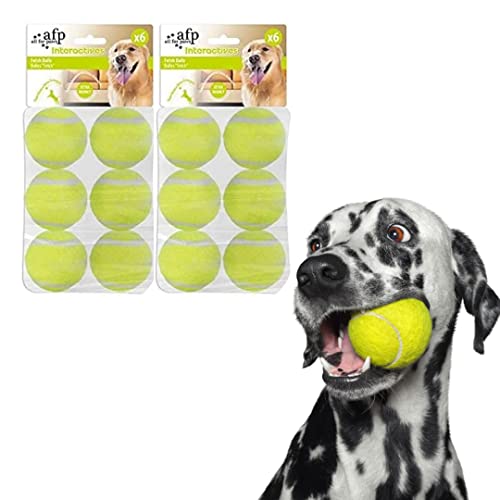 BoT 12x Tennisbälle für große Hunde, Hundespielzeug geeignet für die automatische Ballwurfmaschine für Hunde Ifetch, extra Starke widerstandsfähige Hundebälle (Maxi Tennisbälle 12 x 6,4 cm) von BoT by BlueRoad