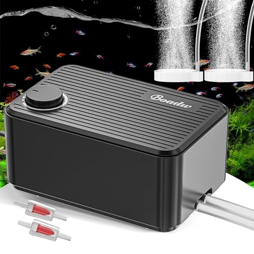 Boadw Leiseste Aquarium Luftpumpe, 8W Regelbare Sauerstoffpumpe Aquarium bis 600 Liter mit Allem Zubehör <40db Boadw Leiseste Aquarium Luftpumpe, 8W Regelbare Sauerstoffpumpe Aquarium bis 600 Liter mit Allem Zubehör <40db von Boadw