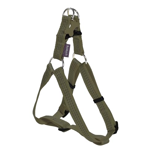 Bobby Safe Hundegeschirr für sehr kleine Hunde, reflektierend und strapazierfähig, mit doppeltem Metallring, Khaki, Größe XS/Brustumfang 28-43 cm Bobby Safe Hundegeschirr für sehr kleine Hunde, reflektierend und strapazierfähig, mit doppeltem Metallring, Khaki, Größe XS/Brustumfang 28-43 cm von Bobby Canifrance
