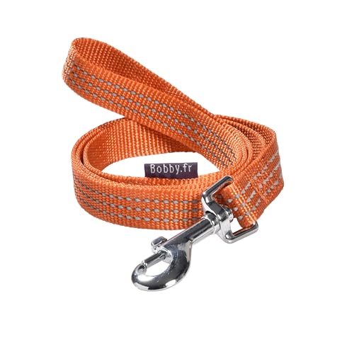 Bobby Safe Hundeleine für kleine Hunde, reflektierend, strapazierfähig, mit Sicherheits-Karabiner aus Metall, Orange, Größe XS, Länge 100 cm Bobby Safe Hundeleine für kleine Hunde, reflektierend, strapazierfähig, mit Sicherheits-Karabiner aus Metall, Orange, Größe XS, Länge 100 cm von Bobby Canifrance